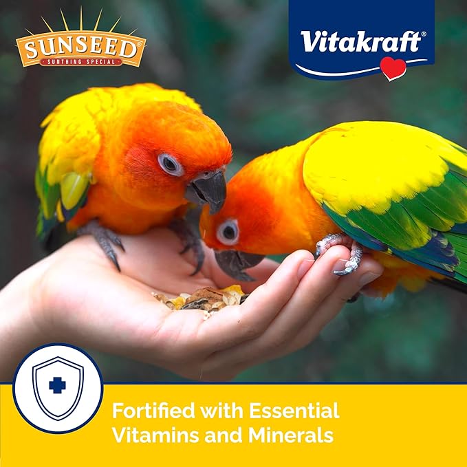 Sunseed Vita Prima Conure Food – Nutrient-Rich Blend with Fruits, Vegetables & Seeds Supports Healthy Feathers, Eyes & Active Energy – 3 lb Bag
