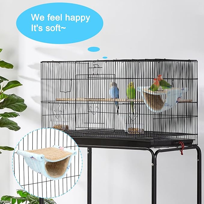 BWOGUE Winter Warm Bird Nest Bed Hanging Hammock Snuggle Hut Parrot House Tent Toy Bird Cage Perch for Parakeet Budgies Cockatiels Lovebird Cockatoo Finch Hamster Chinchilla Guinea Pig