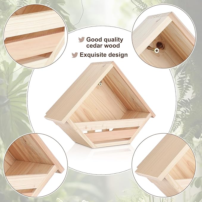 DoubleFill Cedar Dove Nesting Box Dove House Nest for Bird Pigeon Outside Doves Nesting and Roosting Platform Garden Decoration