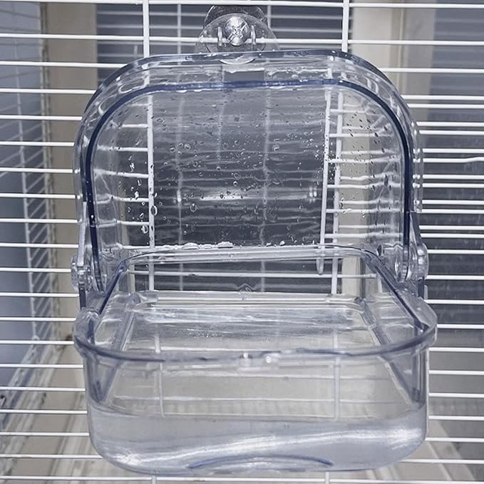 Bird Shower Room Birdcages External Screw Bath Room Parrot Bathtub Birdcages Clear Bathing Tub Budgies Cage Decors
