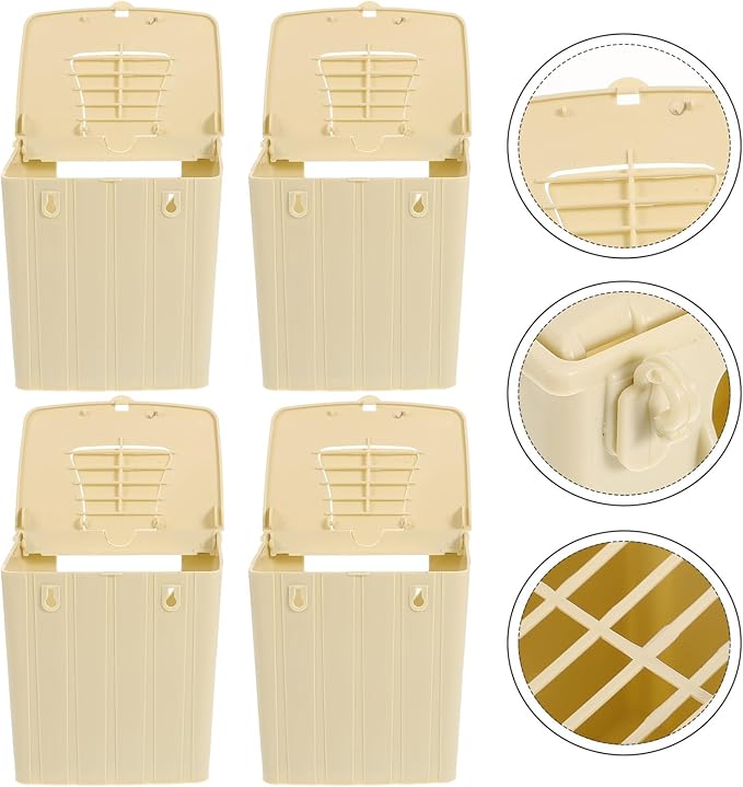 Balacoo 12 Pcs Plastic Bird Nest Box, Bird Breeding Box with Hooks for Birdcage Hanging - Squirrel Nesting House for Finch, Parrot, Budgie, Parakeets Cockatiels - Parrot Supplies