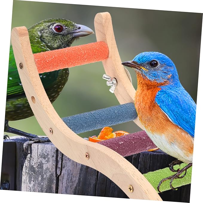 Bird Climbing Ladder Toy Parrot Plaything Hamster Training Ladder Random Color