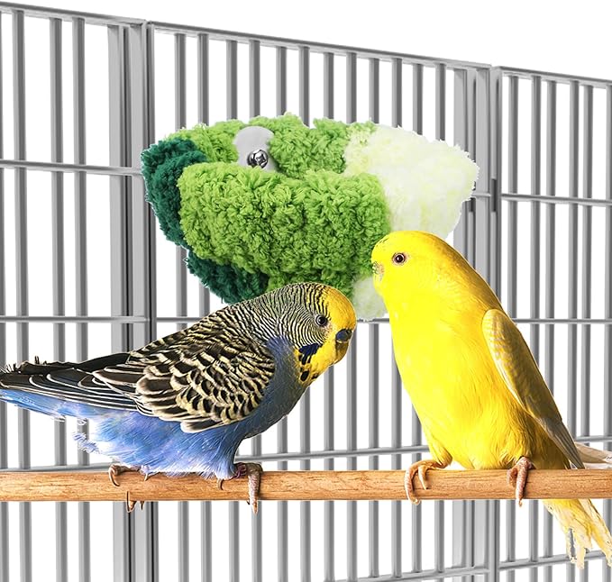 GANAZONO Parrot Nest House Bed - Cozy Plush Nest for Birds Perfect for Conures and Parakeets Winter Retreat Easy to Install 5.11 X 5.11 X 3.14 Inches