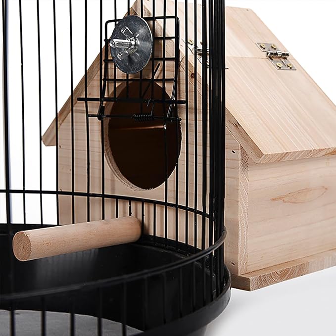OMEM Wooden Parrot Breeding Box Birds Nests Parrot House Wooden Breeding Box Birdcages Stand Accessories