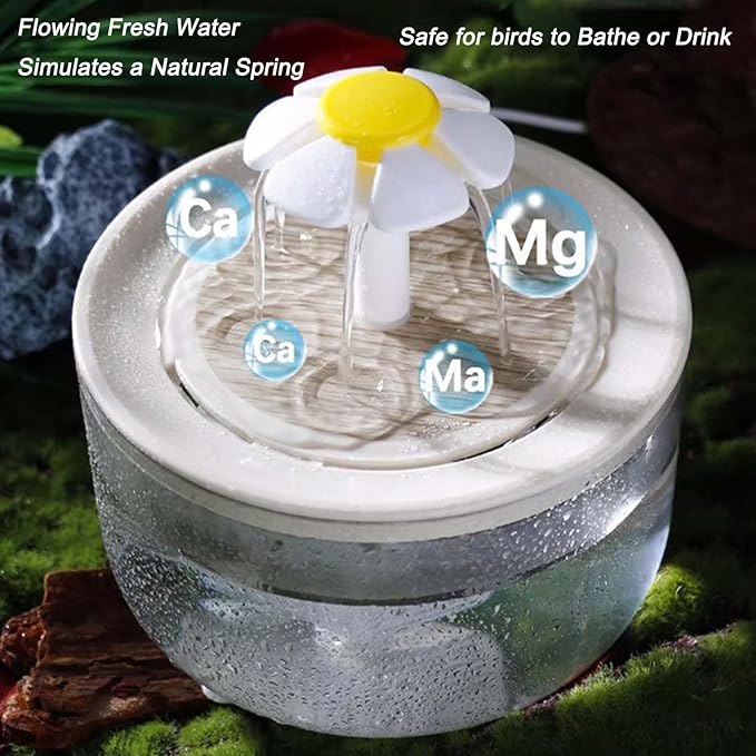 Petlex Bird Bath Indoor Automatic Parrot Shower Bathtub with Pump Recirculating Filtration Safe for Birds to Bathe or Drink, Perfect for Parakeets Budgie Cockatiels Lovebirds Finches Canaries
