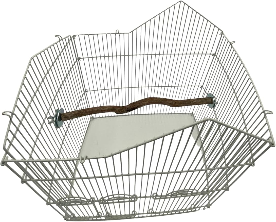 Polly's Full Length Hardwood Cage Perch for Parakeets, Cockatiels, Cockatoos, Macaws, and Other Birds (18")