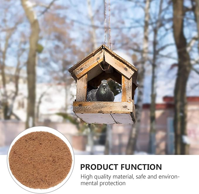 Cabilock 10pcs Coconut Coir Pigeon Nest Mat Pigeon House Pad for Breeding Natural Material Bird Nest Accessory