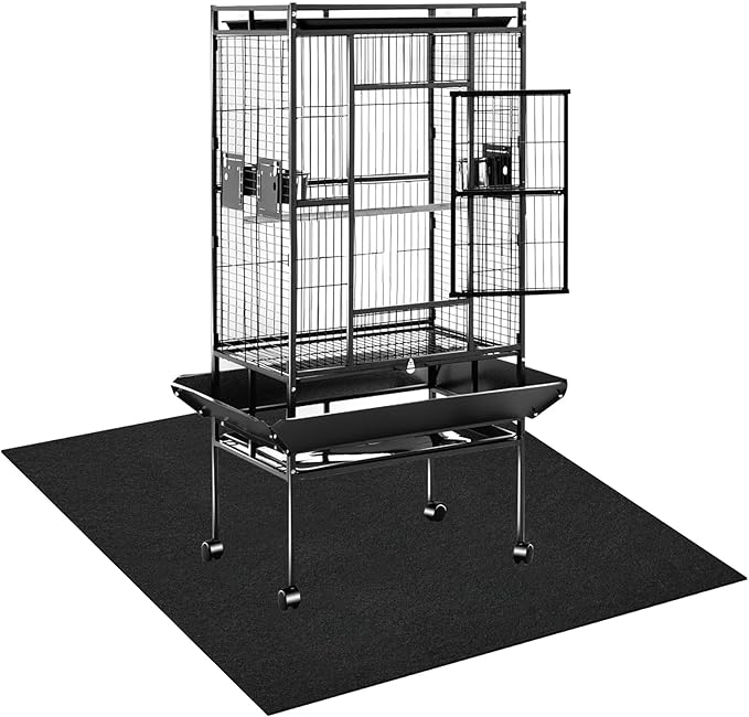 50x50 Inch Large Bird Cage Mat,Under Pet Cage Mat for Bird Cages, Dog Crate Mat Liner, Waterproof Felt Liner with Non-Slip Backing for Kennel Training, Floor Protector and Reptile Aquariums