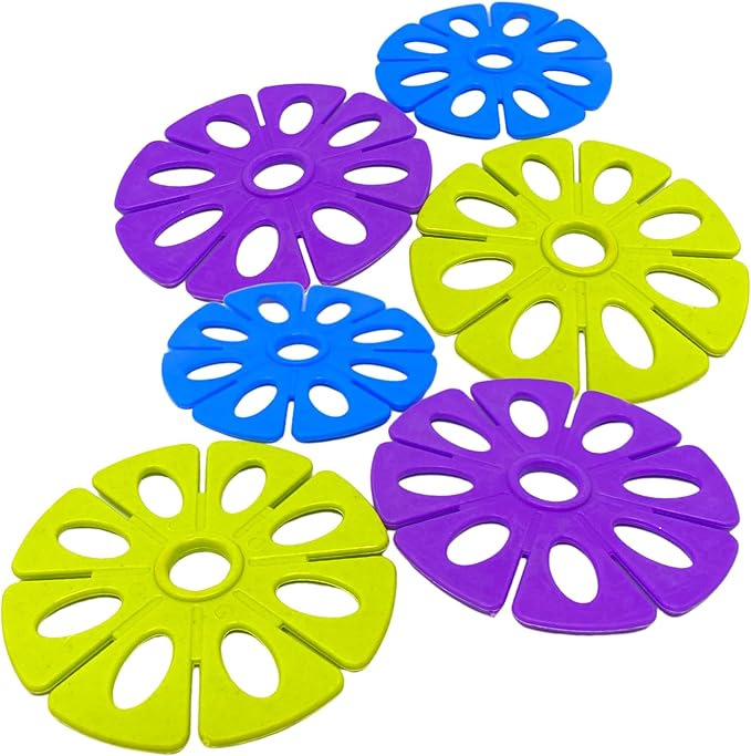Bonka Bird Toys 2918 Large Pk6 Round Plastic Snowflakes Parrot Toy, Conure, Amazon, African Grey, and Similar
