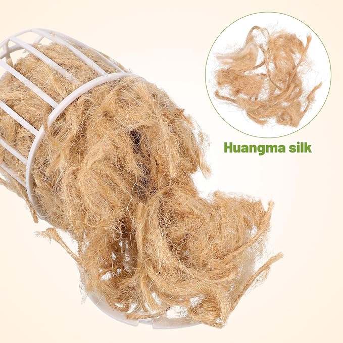 Totority Natural Jute Bird Nesting Material Kit with Mixed Jute Fillings – Soft, Durable & Eco-Friendly Bird Nest Pads for Hummingbirds, Canaries, Finches – Ideal for Garden, Aviary