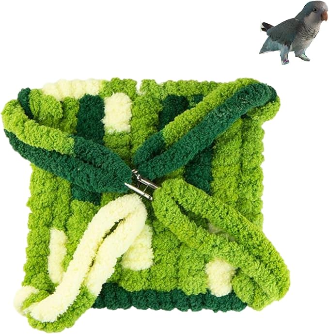 Bird Plush Perch Swing Four Season Warm Hammock Nest Bed for Parrot Budgie Parakeet Cockatiel Lovebird
