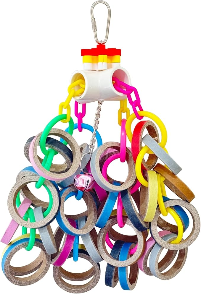 LWINGFLYER Bird Toys,Parrots Durable Cardboard Chewing Shredding Foraging for Medium & Large Parrot African Greys Cockatoos Amazons Mini Macaws