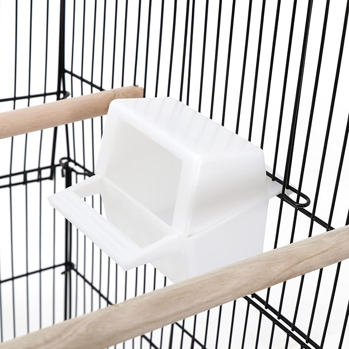 Nova Microdermabrasion 63 Inch Medium Pet Bird Cage with Detachable Rolling Wrought Iron Stand for Cockatiel, Sun Conure, Parakeet, Finch, Budgie, Lovebird, and Canary Birds