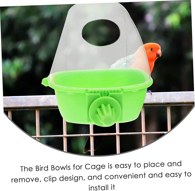 POPETPOP Bird Cage Feeder, 2Pcs - Convenient Hanging Design Plastic Material, Large Capacity, Easy to Install and Use, Versatile for Multiple Pets