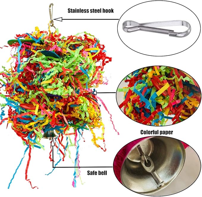 Hamiledyi Bird Nest Grass Bird Hut Outdoor Hanging Birdhouse Canary Nest Chickadee House Wren Nest Fiber Roosting Pocket for Parakeet Parrot Cockatiel Finch