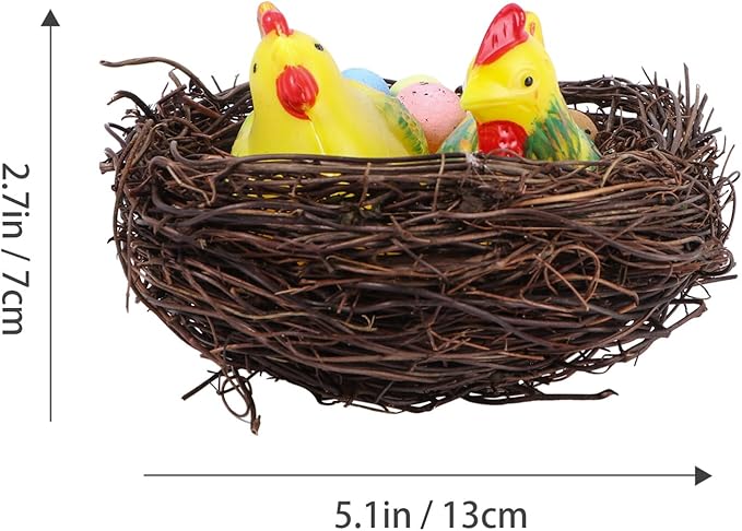 Yardwe Lovely Easter Simulation Eggs for Spring Decorations Bird Nest Eggs for Home Party and Holiday Ornamentation for Easter Celebrations