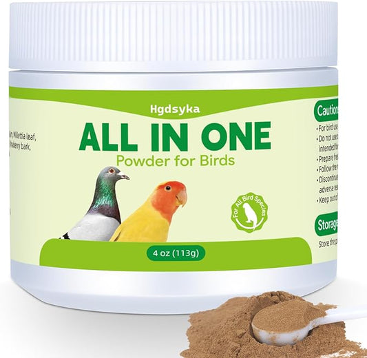 All in One Medicine Powder for Pigeon Parrots Canary Finches Parakeet Cockatiels Aviary Birds, Helps Maintain Digestive Balance Overall Vitality, Drinking Water Additive Wellness Support Powder