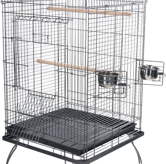 Bird Parrot Cage Cockatiel Amazon African Grey Caique Conure, 20 X 20 X 65"h