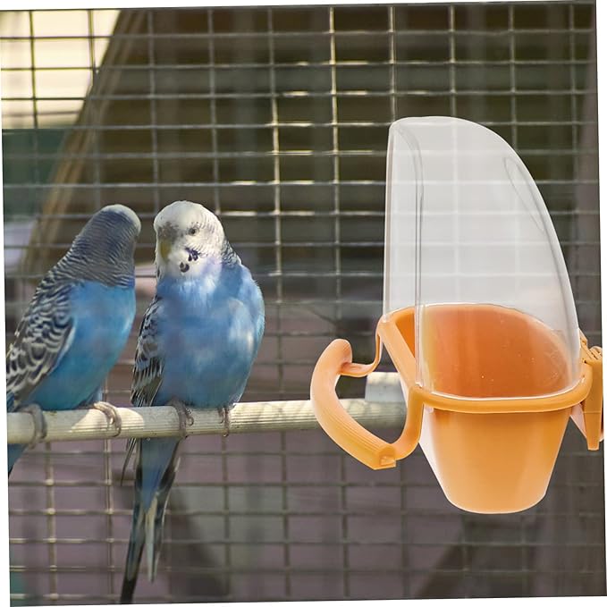 POPETPOP Bird Cage Feeder, 2Pcs - Convenient Hanging Design Plastic Material, Large Capacity, Easy to Install and Use, Versatile for Multiple Pets