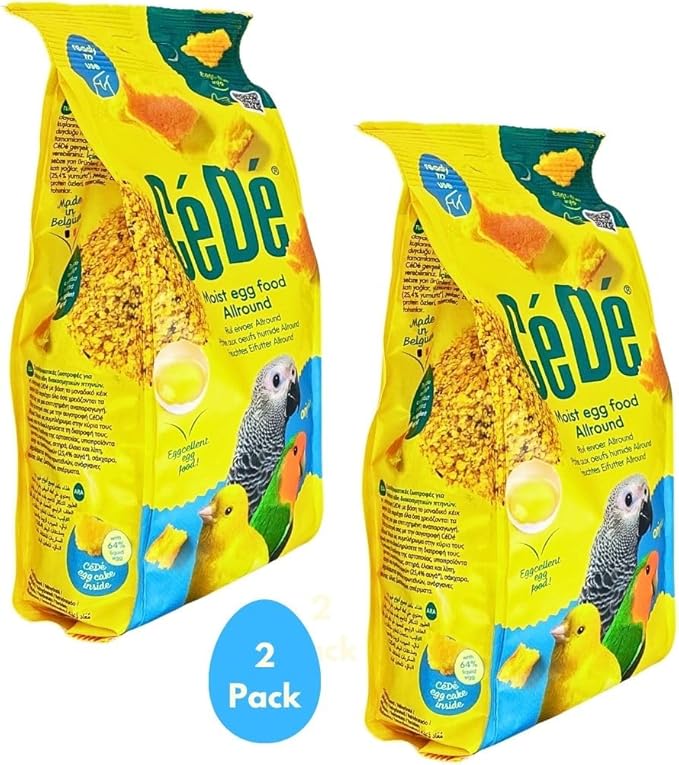 Cédé Moist Egg Food Allround Original 200g – 2 Pack Ready to use Soft Egg-Based Supplement for Ornamental Birds, Ideal for Breeding, Molting & Daily Support, Complements Regular Seed Mix