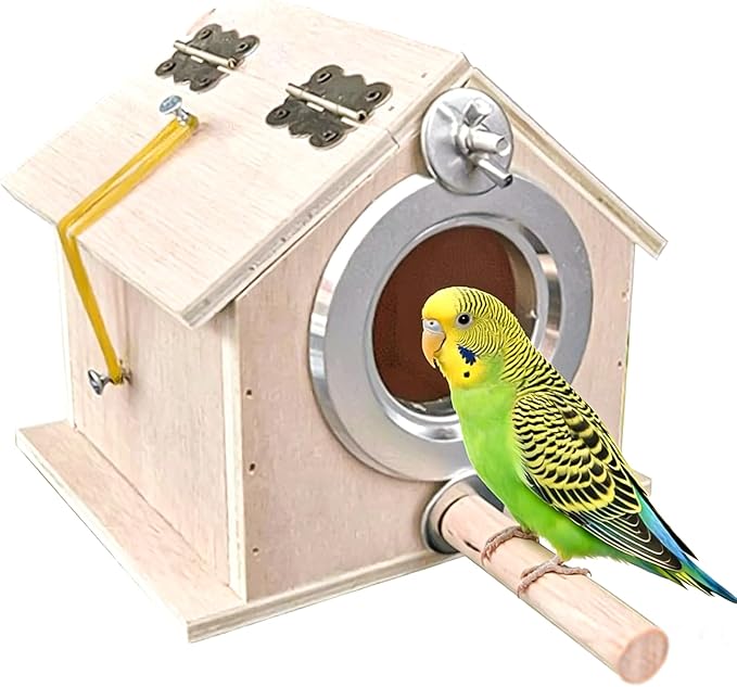 kathson Parakeet Nesting Box,Bird Nest House,Parrots Breeding Mating Hut,Cockatiel Nesting Box for Budgie,Lovebirds,Conure,Canary,Finch and Small Medium Birds,L