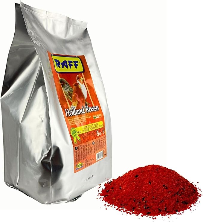 Raff Holland Rosso Canary Red Food - Comida para Canarios - Finch Food for Indoor with Natural Nutrition for Vibrant and Red Plumage, High in Protein and Fat (5lb)