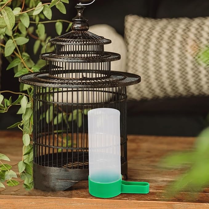 iplusmile Automatic Bird Water Feeder Cup Portable Parrot Drinking Dispenser Easy Clean Small Medium Birds Feeding Cup Size L