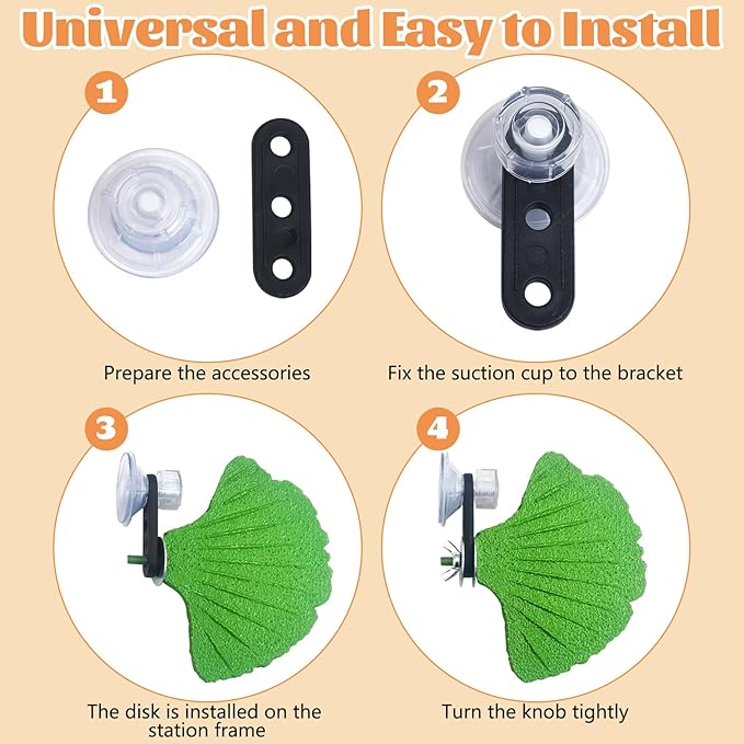 3PCS Bird Beak Grinding Stone with Suction Cups for Small Birds Foot Claws Trimmer Bird Stand Platform Parakeet Cage Perch Parrot Cage Accessories for Indoor Window Viewing (Green)
