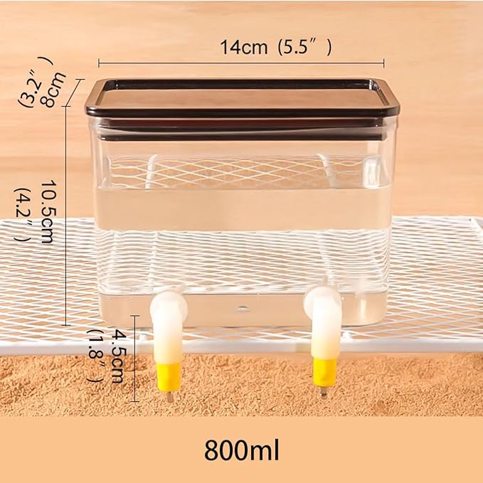 Baby Bird Button Quail Yellow Water Feeder with Double Nipple Drinker