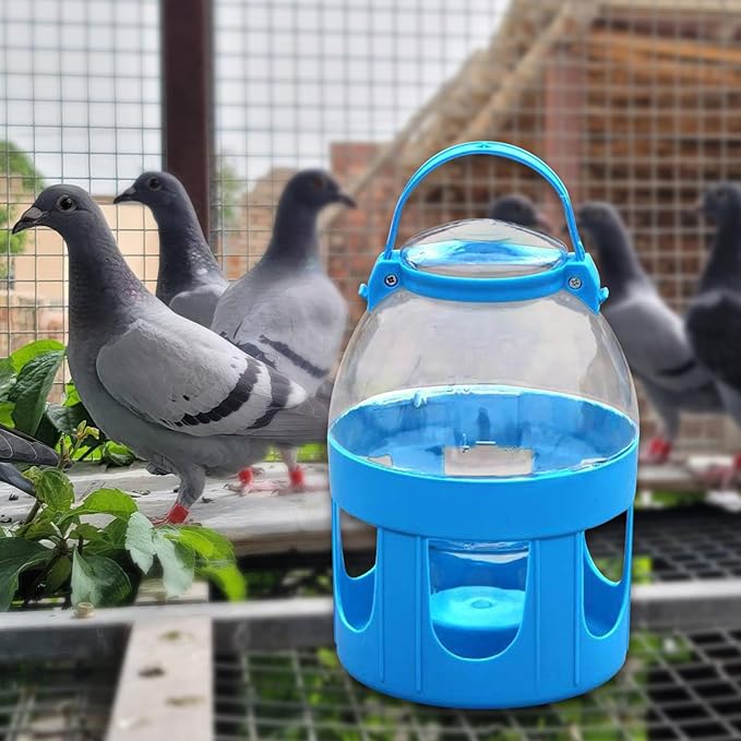 Bird Water Feeder Water Dispenser Convenient Hanging Feeding Tool Dove Drinker for Farm Cockatiels Pigeons Chick Pet Supplies, 2L
