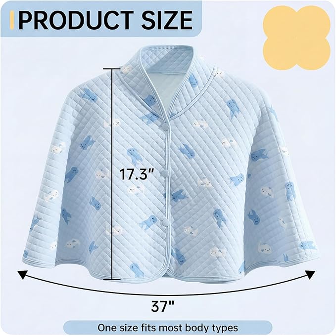 QBLEEV Parrot Anti-Scratch Shoulder Protector, Bird Diaper Poop Cover Pad for Parakeets Cockatiels Conures, Cotton Shawl Cape for Birds to Stand on Shoulders, Pet Arm Guard for Lovebirds Finches