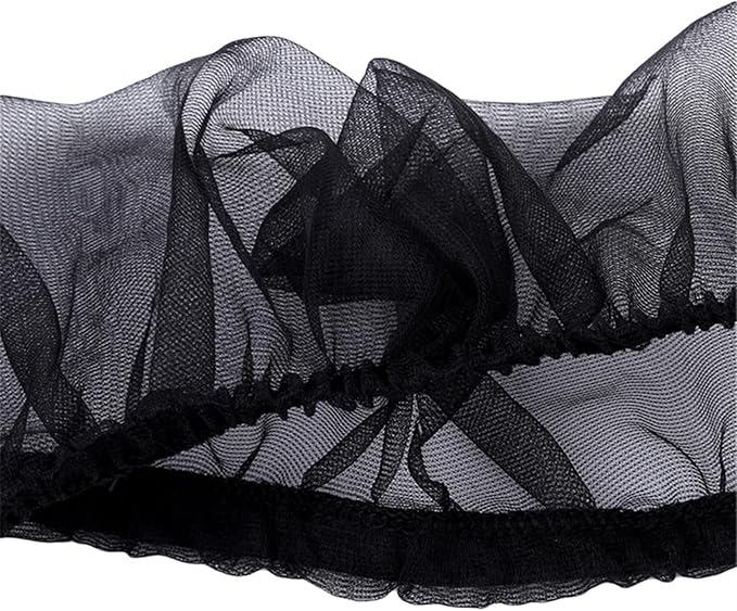 Bird Cage Seed Catcher, Stretchy Form Fitting Mesh Skirt Cover for Parrot Enclosures, Light and Breathable Fabric, Prevent Scatter and Mess,54 * 17Cm Black