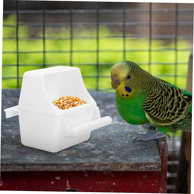 3pcs Splash Bird Food Container for Parrots Convenient Feeding Boxes Plastic Bird Feeder for Indoor Outdoor Use Easy Install Clean