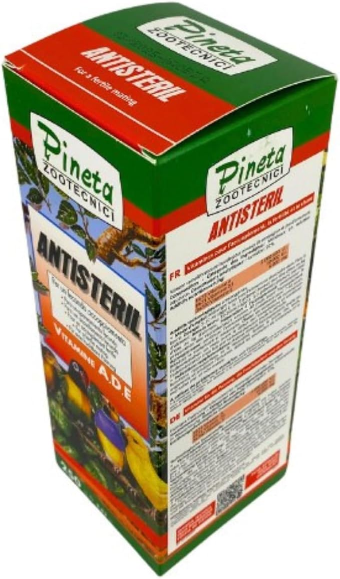 Pineta Antisteril Nutritional Antioxidant Supplement for Birds - Increases Mating, Fertility and Singing (250g)