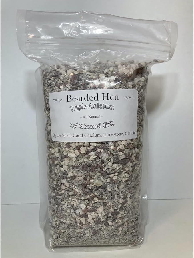 All Natural Triple Calcium Crushed Oyster Shell, Limestone, Coral w/Gizzard Grit - Wild Turkey, Game Bird, Egg Laying Hen, Duck, Chicken (6 Pound)