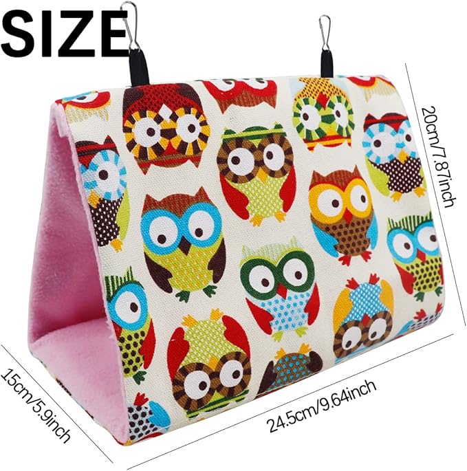 Bird Nest House Bed Parrot Habitat Cave Hanging Tent Weight-Bearing Parrot Hut House for Parrots Budgies Parakeet (Middle)
