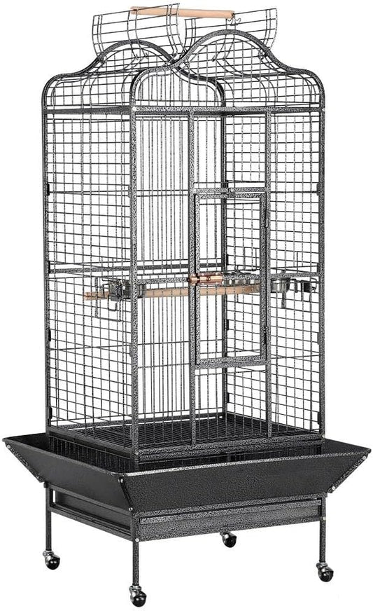 Topeakmart Extra Large Parrot Bird Cage for Macaw Cockatoo Cockatiels African Grey with Open Play Top
