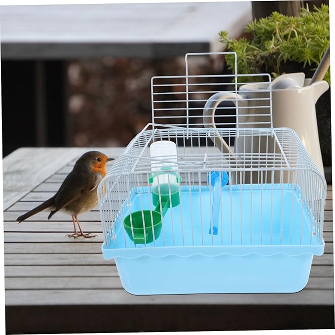 BESPORTBLE Portable Bird Carrier Food Box Water Dispenser Lightweight Travel Cage for Birds Parrots Lovebirds for Outdoor Use and Comfortable Transport