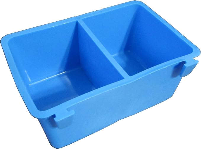 Cage Cups Divided 1 Pint (16 oz) Hanging Feed & Water Cage Cups for Poultry Chicken Parrot Hamster (50)