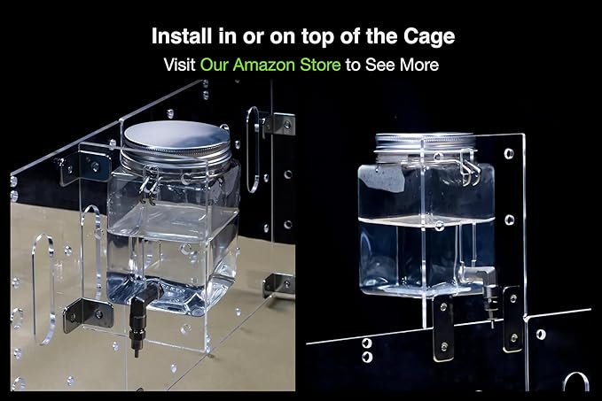 GuineaLoft™ Clear View Water Bottle - for Guinea Pigs & Birds, the Ultimate Solution by Seasoned Owners Who Tried Everything Out There