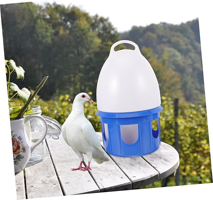 Large Capacity Pigeon Water Feeder Portable Plastic Bird Water Dispenser for Pigeons Quails and PET Birds for Cage Use and Outdoor Feeding