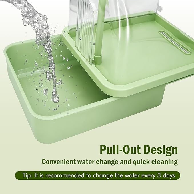 Bird Bath for Cage, Automatic Parakeet Bath with Pump, Indoor Bird Shower with Running Water, Filter, Bird Cage Accessory for Pet Birds, Lovebirds, Finches, Cockatiel