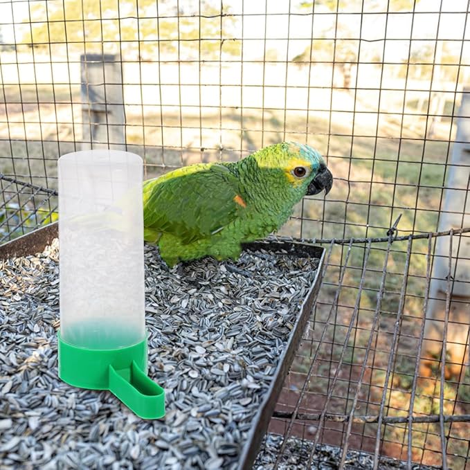 iplusmile Automatic Bird Water Feeder Cup Portable Parrot Drinking Dispenser Easy Clean Small Medium Birds Feeding Cup Size L