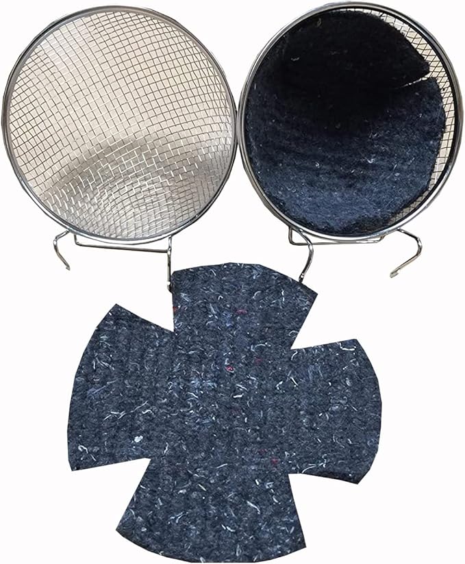 Mcage Lot of 2 Galvanized Steel Bird Canary Finch Wire Nests with Cage Hook Include Soft Felt Pads