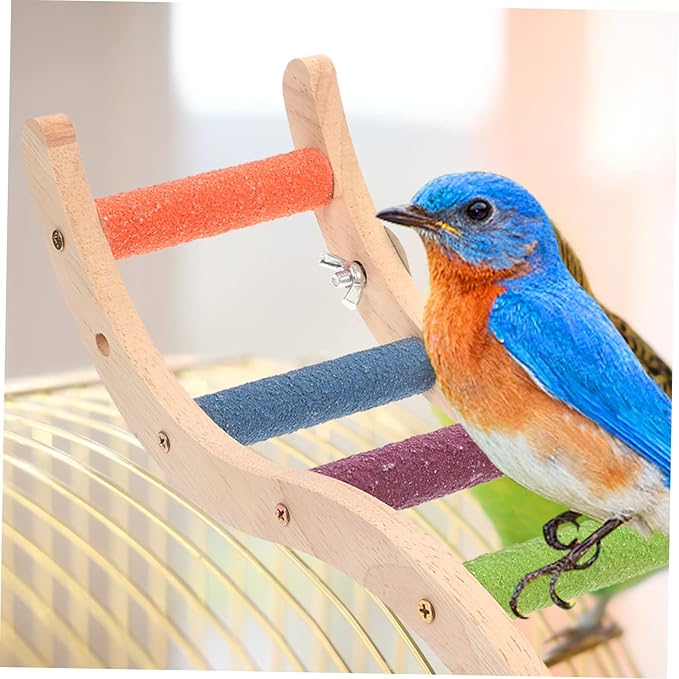 Bird Climbing Ladder Toy Parrot Plaything Hamster Training Ladder Random Color