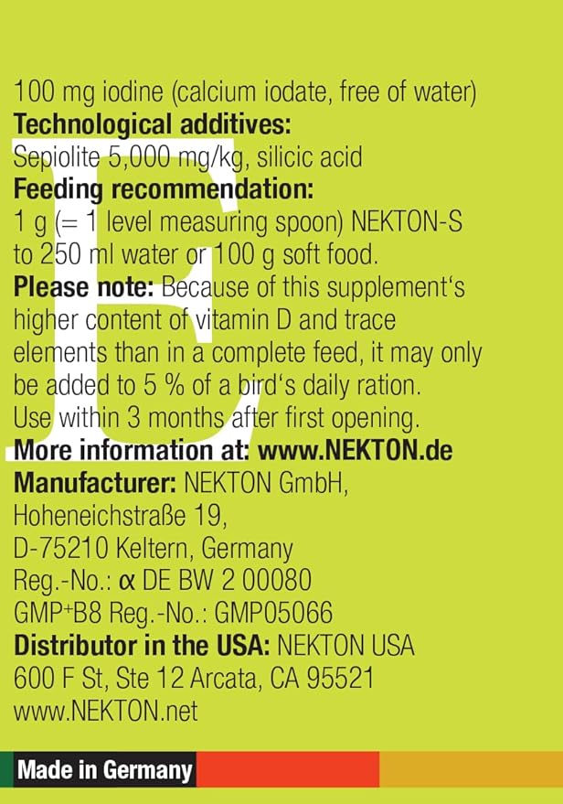 Nekton S Multi-Vitamin for Birds, 700gm, Model: 201750