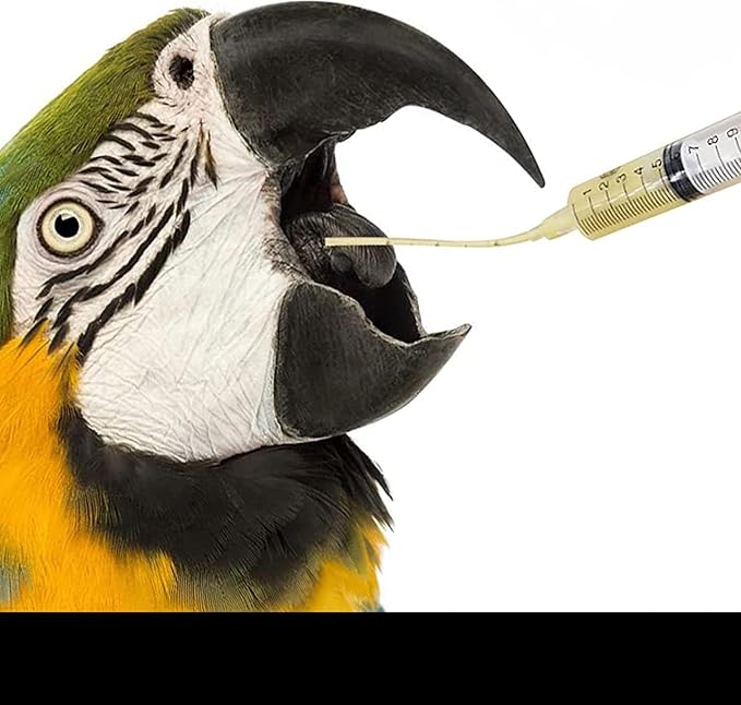 10Pcs Hand Feeding Syringe with Tubes, Pet Feeding Syringe with Measuring for Pet Baby Bird Parrot, Non-Sterile, Plastic, 1E+1 Count, 5 milliliters