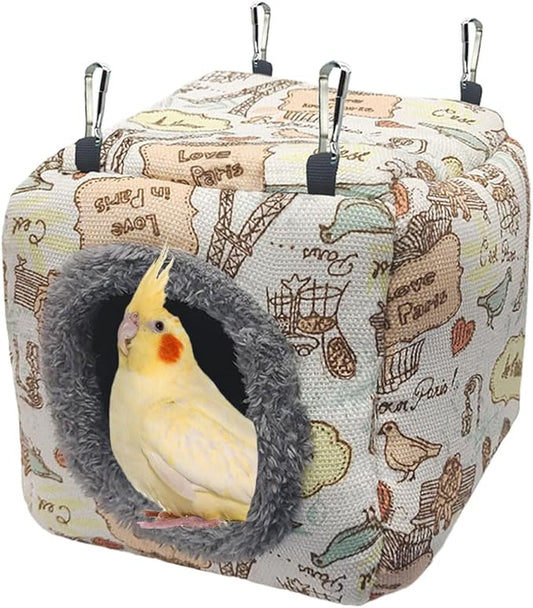 Bird Plush Nest Bed - Hanging Soft and Warm Hammock for Birds Parrot Parakeet Cockatiel Conure Hamster Rat Squirrels etc