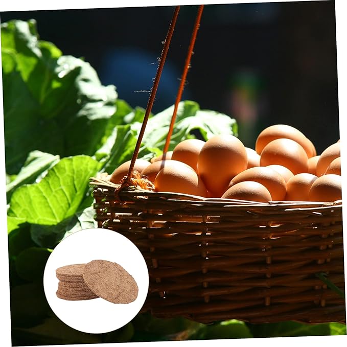 Sosoport 12pcs Coconut Bird Nesting Pad Pigeon Egg Mat Bird Eggs Mat Breeding Accessory Breathable and Washable