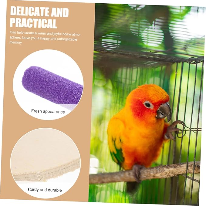 VANZACK Decorative Parrot Perch Platform Natural Wooden Bird Stand for Parrots Parakeets Sturdy Durable Accessory to Enhance Pet Environment and Curiosity